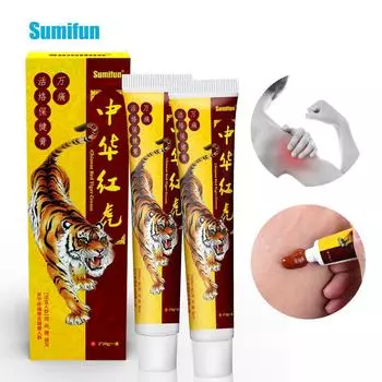 Пластырь китайский красный тигровый яд 2 упаковки - снимает дискомфорт в шейном отделе позвоночника и плечах