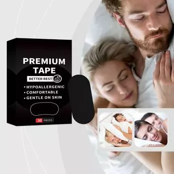 Пластырь от храпа для здорового сна, ночного сна, исправления открывания рта, герметизирующий пластырь от храпа 30 шт. One Size белый