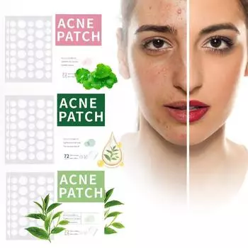 Пластырь от прыщей, прозрачные патчи от прыщей с микроиглами, 2 размера, для невидимого макияжа, водостойкие увлажняющие пластыри от прыщей, чтобы закрыть прыщи One Size