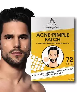 Пластырь от прыщей UrbanGabru Acne Pimple Patch - 72 невидимых наклейки для лица | Активный пластырь, поглощающий прыщи | Уменьшает прыщи за ночь | Уменьшает избыток жира Pack of 72 кремовый