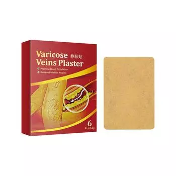 Пластырь от варикозного расширения вен, 6 шт., для улучшения циркуляции крови и предотвращения венозного тромбоза One Size красный