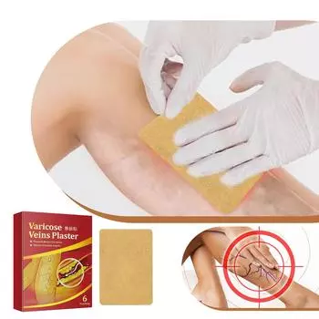 Пластырь от варикозного расширения вен, 6 шт., для улучшения циркуляции крови и предотвращения венозного тромбоза One Size красный