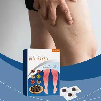 Пластырь от варикозного расширения вен, васкулит, флебит, сосудистый отек, лучшее средство, мазь, пластырь для ухода за кожей, 10 штук One Size чёрный
