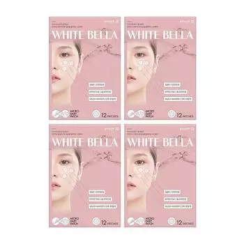Пластырь-отбеливатель Patch Q от веснушек White Bella 12 листов, 4 шт.