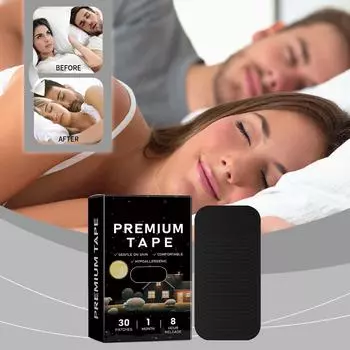 Пластырь против храпа для сна Пластырь против храпа для сна, предотвращающий сухость во рту и храп, можно использовать во время занятий спортом или сна One Size