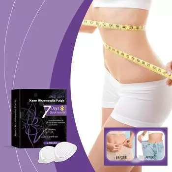 Пластырь с микроиглами для похудения, пластырь для тела, повышающий упругость кожи и формирующий красивые линии. One Size фиолетовый