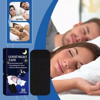 Пластырь Sleep Relief эффективно устраняет храп и восстанавливает ровное дыхание при постоянном использовании One Size чёрный