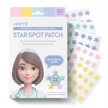 Пластырь Star Spot Patch для милого пастельного цвета, прозрачный, в количестве 80 штук #OOTD для лица, гидроколлоид, ниацинамид, керамид, цвет, тип, Корея,