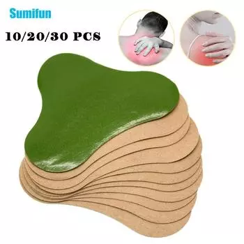 Пластырь Sumifun с полынью на плечо и шею, зеленый обнаженный пластырь, прижигающий пластырь на плечо, пластырь с полынью, обезболивающий пластырь