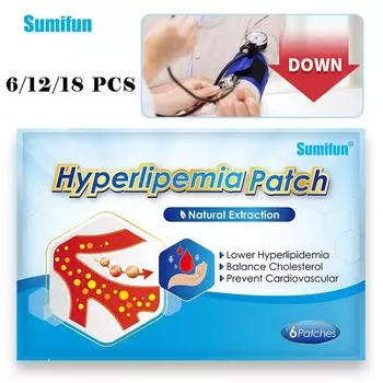 Пластырь Sumifun уменьшает гиперлипемию, снижает уровень глюкозы в крови, диабетический пластырь, высокий уровень липидов в крови, снимает застой сосудов