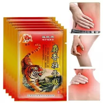 Пластырь Tiger Pain Relief для снятия боли в мышцах плеч, шеи, спины, коленного сустава, медицинское обслуживание 8Pcs/1Bag