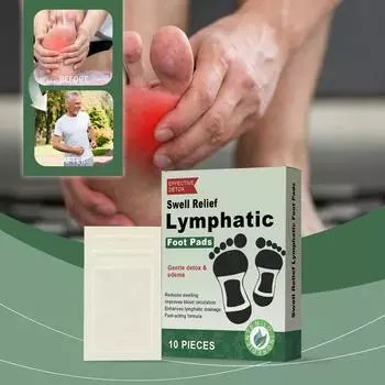 Пластыри для ног от лимфедемы, облегчение дискомфорта в теле, ежедневная очистка ног, массажный уход, пластырь для ног One Size
