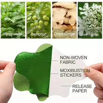 Пластыри для облегчения боли 12/24 для мгновенного облегчения воспалительной боли 12 Pcs зелёный