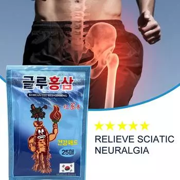 Пластыри для облегчения боли в суставах Ginseng Herbal Для облегчения мышечной боли в спине, коленях и шее.