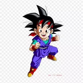 Нашивки для одежды, сумки, термонаклейки с термонаклейками Goku Jr Goku Pan Pattern, моющиеся, термопереводные