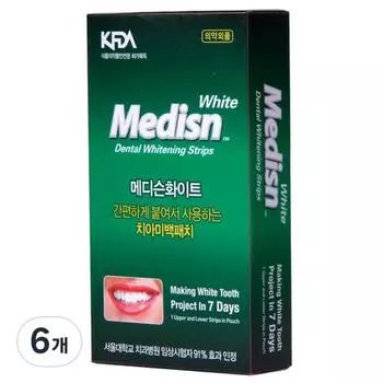 Пластыри для отбеливания зубов New Medicine White, эффект улучшения самоотбеливания зубного налета, 6 шт.