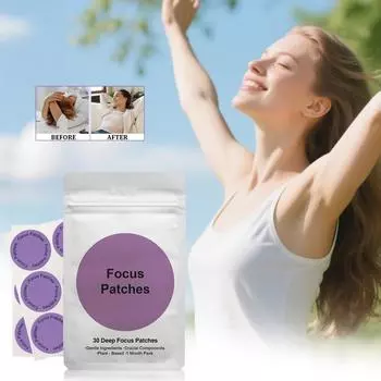 Пластыри для ухода за телом Пластыри для ухода помогают сохранять концентрацию, мотивируют, создают позитивный настрой и уменьшают отвлекающие факторы(30шт/1шт) One Size