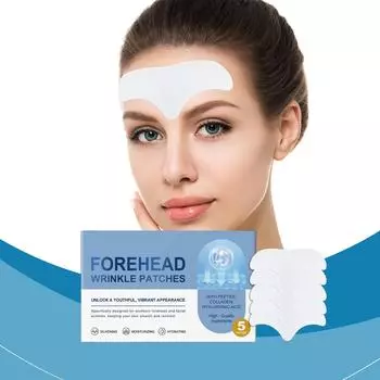 Пластыри от морщин на лбу Ageverse Face Patches Non Wrinkle Gel Pad Set Пластырь для удаления морщин на груди, шее, глазах и лице, 5 шт. One Size белый