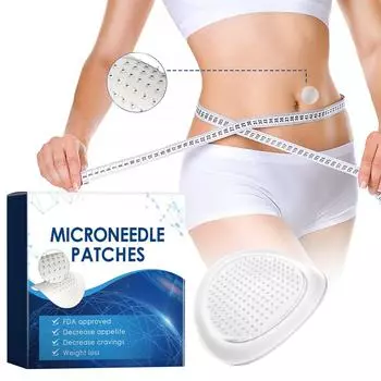 Пластыри с микроиглами, пластыри для контурирования тела с микроиглами, пластыри с микроиглами, портативные пластыри для тела(1шт) One Size белый