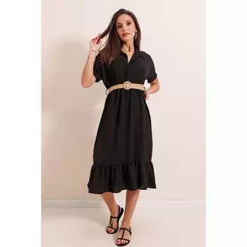 Платье Airrobin с воротником-стойкой и поясом