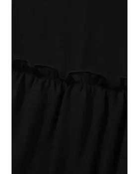 Платье Azura Exchange черного цвета больших размеров с полосатым леопардовым принтом и рукавами-оборками 1X чёрный