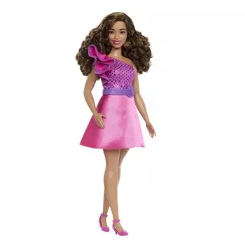 Платье Barbie Fashionista Sparkling Pink Dress Up для детей от 3 лет и старше, розовое, кукла/дом HRH22