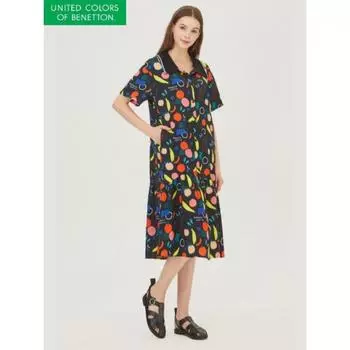 Платье Benetton Pattern с ярусами Baopa4441 BK/42
