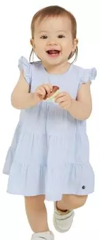 Платье без рукавов A0AJ4 24 месяца 86 см [Petit Bateau] Синий/Многоцветный