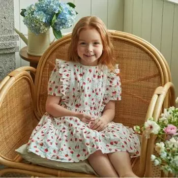 Платье без рукавов Hazzys Kids Flower, белое, Hum11nj72m Wt 145