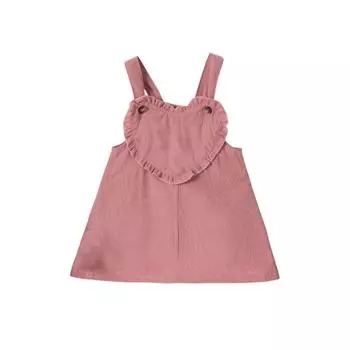 Платье без рукавов с цветочным принтом для девочек - Летнее платье принцессы с оборкой по подолу 110 розовый