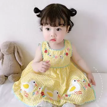 Платье без рукавов с вышивкой Baby Baby Duckling Patch S