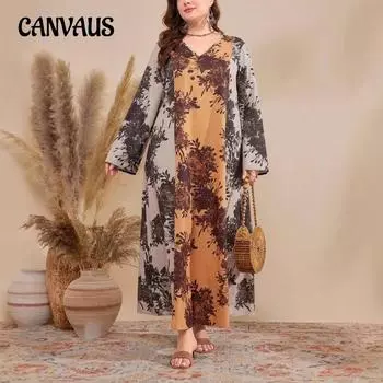 Платье большого размера для женщин, осеннее, в этническом стиле, новое, в стиле ретро, свободное, длинное платье 0XL