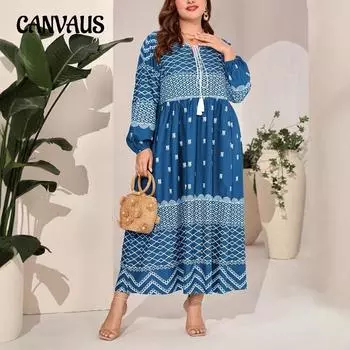 Платье большого размера для женщин, летнее, новое, темпераментное, с принтом, свободное, повседневное, длинное платье 0XL синий