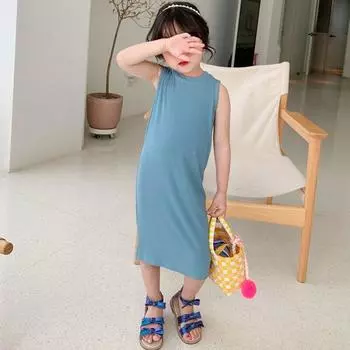 Платье для девочек, детская жилетка в иностранном стиле, юбка, модная юбка 90