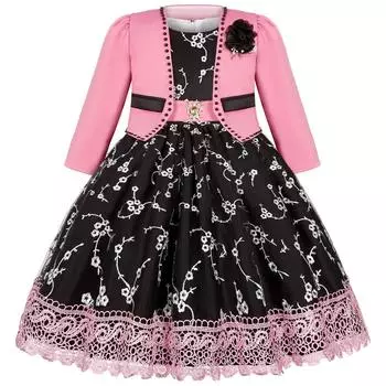 Платье для девочек Летнее Без рукавов Принцесса С длинными рукавами Жакет Вечернее платье Подростки Дети 170cm