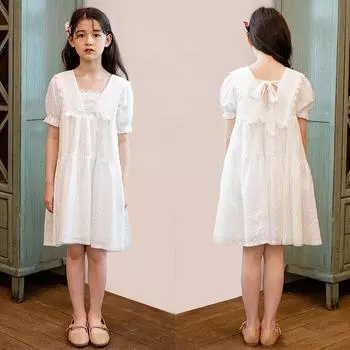 Платье для девочек, летнее платье для сына, 2023 г., детское модное платье принцессы 120cm