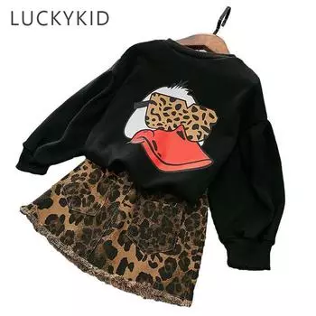 Платье для девочек, новое зимнее платье с рисунком для девочек, леопардовая детская одежда, платья принцессы с длинными рукавами, вечерние 8T чёрный