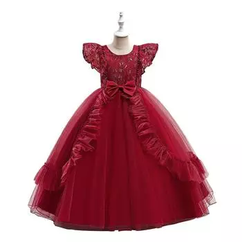 Платье для девочек-подростков, платье принцессы для выпускного вечера для маленьких девочек, детские платья для девочек, платье для крещения, свадьбы, подружки невесты на первый день рождения 8Y белый