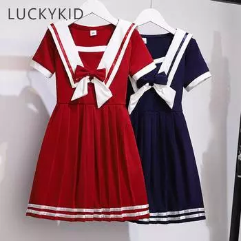 Платье для девочек в стиле Sailo, повседневное платье с бантом в стиле Лолиты, свадебное платье, костюм принцессы, платье с цветочным узором для девочек, детское платье-пачка 110 синий