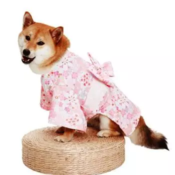 Платье для кошек в японском стиле, свободное 7 размеров, дышащая очаровательная ткань-кимоно для домашних животных 5 синий