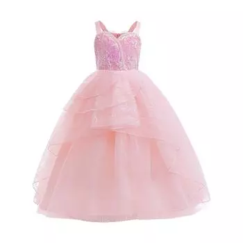 Платье для косплея, свадебное платье для девочек, вечернее платье 110CM розовый