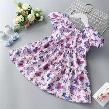 Платье для маленьких девочек, комбинезон, юбки с цветочным рисунком, детский сарафан, милая одежда для маленьких девочек L