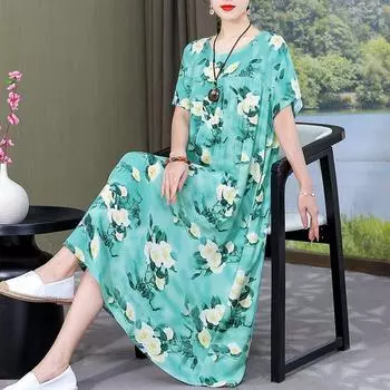 Платье для сна Женское летнее платье плюс толстая юбка оверсайз XL