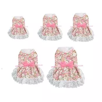 Платье для собак, мягкое, дышащее, милое, стильное, цветочное платье для щенков с бантом на каждый день, свадьбу, день рождения, папа XS