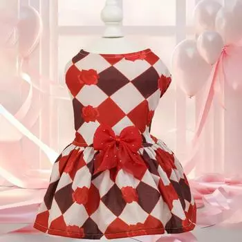 Платье для собак на День святого Валентина: Кружевная юбка для свадеб и вечеринок XL (10-14 jin)