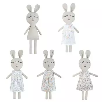 Платье для спящей куклы ручной работы, мягкая игрушка, чучело для коллекции кроликов, милое крошечное платье для куклы-кролика, игрушка «сделай сам» 1