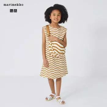 ПЛАТЬЕ ДЛЯ ДЕВОЧЕК UNIQLO из Японии без рукавов 33 KHAKI/110