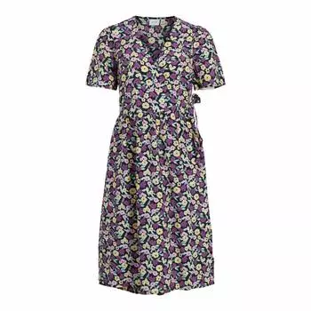 Платье Dogma с v-образным вырезом на липучке женщина VILA 38 фиолетовый