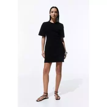 Платье-футболка HM Waist черное