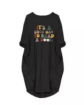 Платье-футболка с буквенным принтом больших размеров, повседневное платье с длинными рукавами, женская одежда больших размеров 1XL чёрный